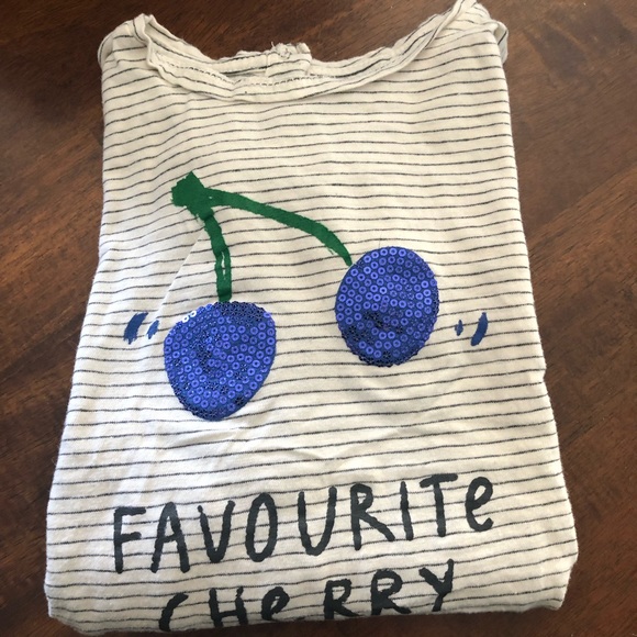 Zara long sleeve tee size 3/4 Blue stripe - Picture 3 of 5